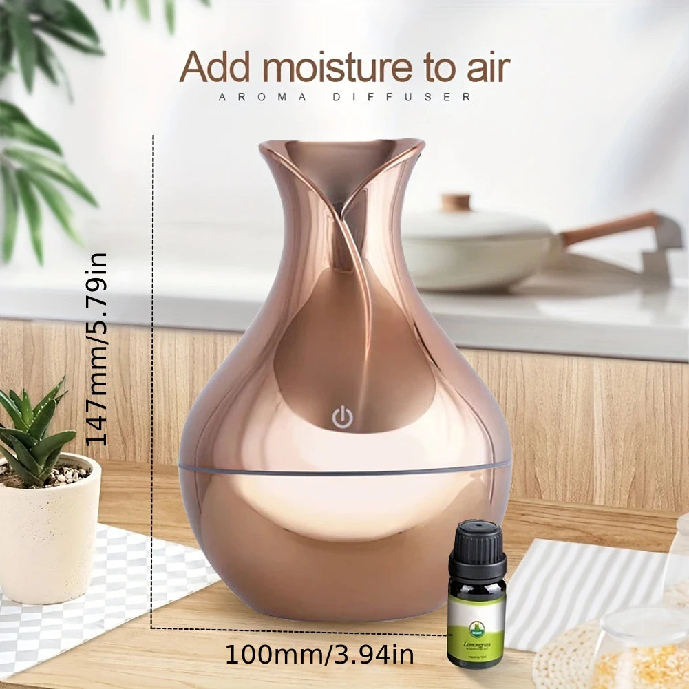 Air humidifier usb mini ultrasonic white transparent Humidifier household atomizer 130ML aromatherapy diffuser colorful lights