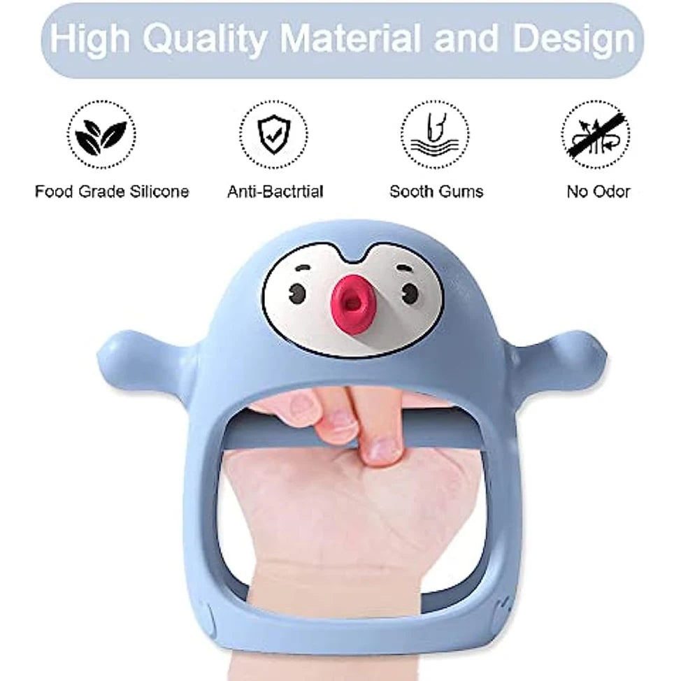 Never Drop Silicone Teething Toys for Babies,Infant Hand Teether Pacifiers Breastfeeding Babies, Teethers Toy For New Born